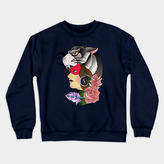 Gypsy Woman Crewneck Sweatshirt by art_of_josh